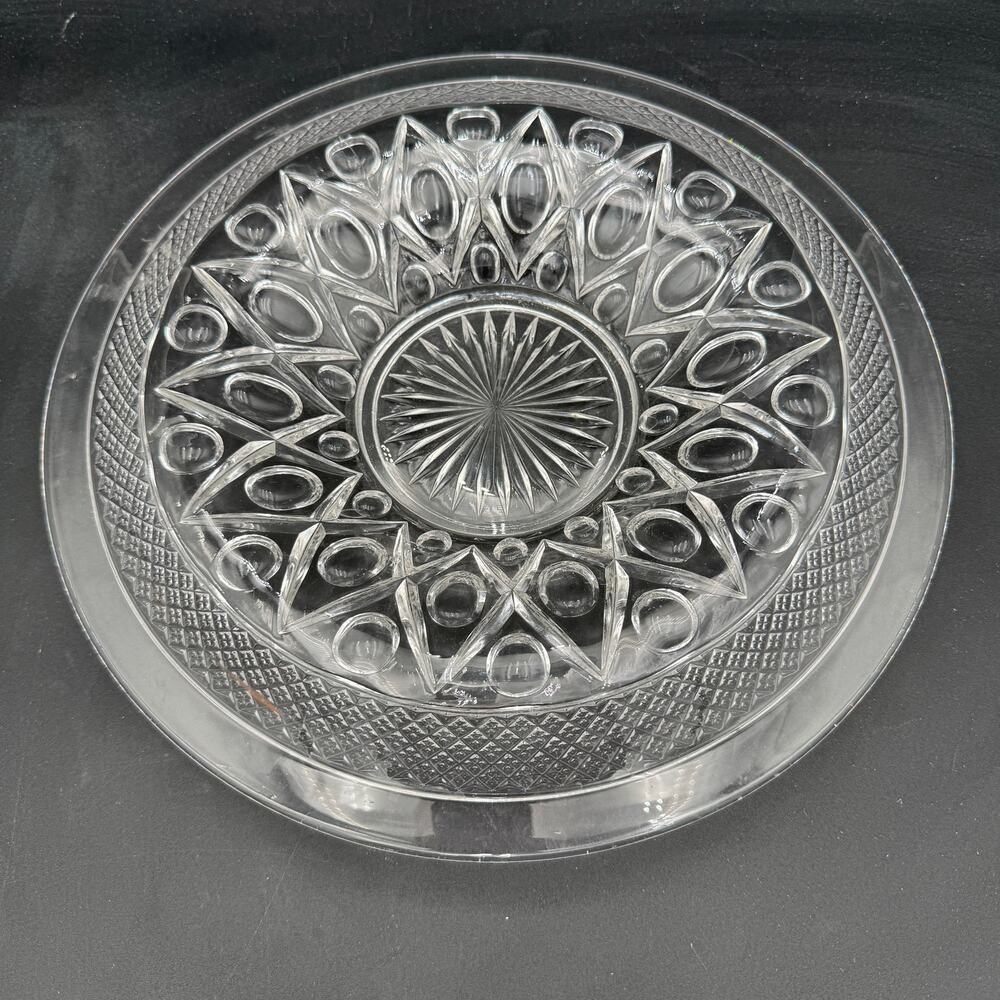 Vintage Large Center Bowl 13.25" Cape Cod by Imperial Glass Ohio Glassware